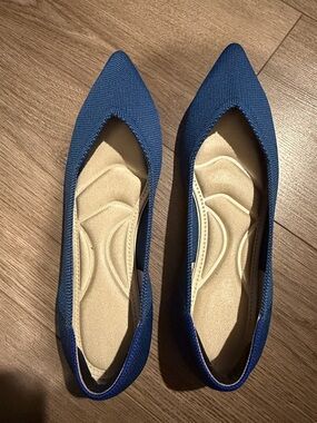 Rothy's Pointed Toe Flats in Deep Navy